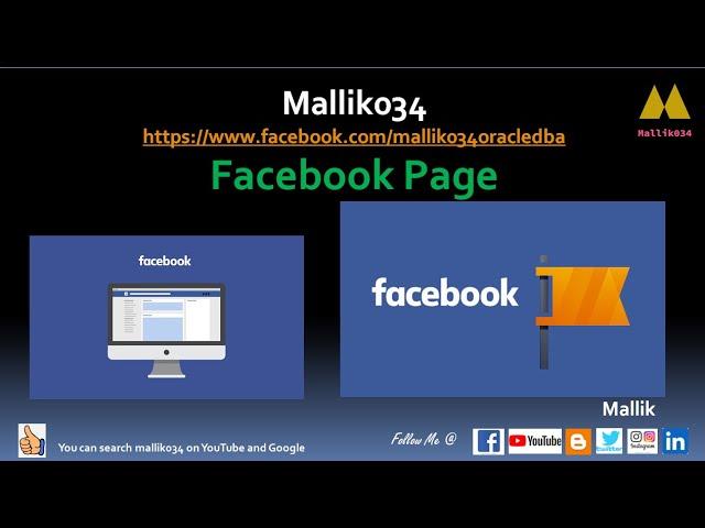 [Official] Facebook Page - Mallik034 [Mallik034oraceldba] Announce || Future Announcements & Sharing