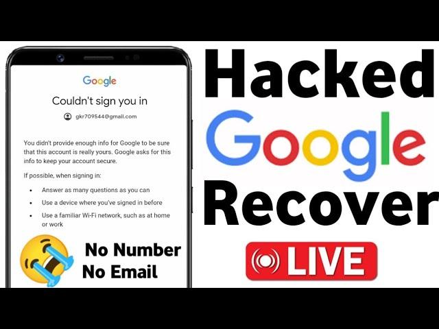 Hacked gmail account recovery no phone number || gmail recovry without phone number || Email recover