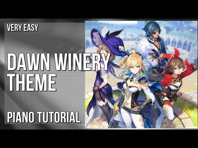 How to play Dawn Winery Theme (Genshin Impact) by Yu Peng Cheng on Piano (Tutorial)