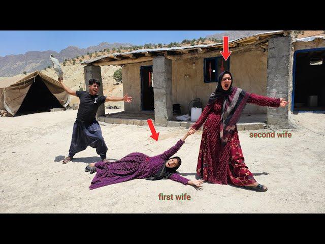 The second wife returns home and the tension with the first wife: and the husband's anger