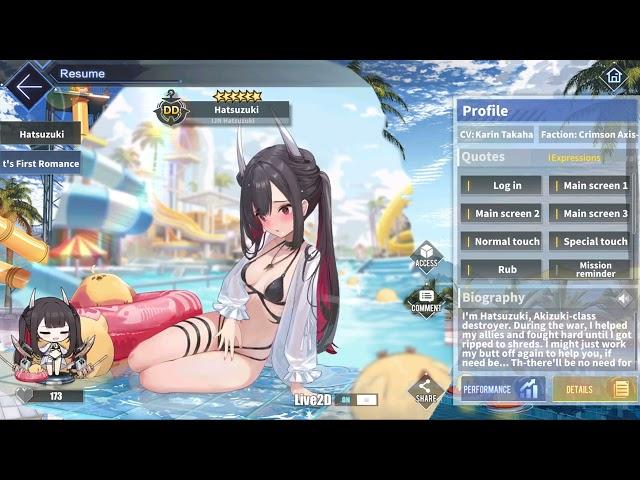 Azur Lane: New IJN Hatsuzuki L2D Skin Unique Touch (August's First Romance)