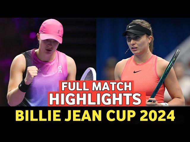 Iga Swiatek vs Paula Badosa Highlights Today Billie Jean King Cup 2024 - BJK TENNIS 2024