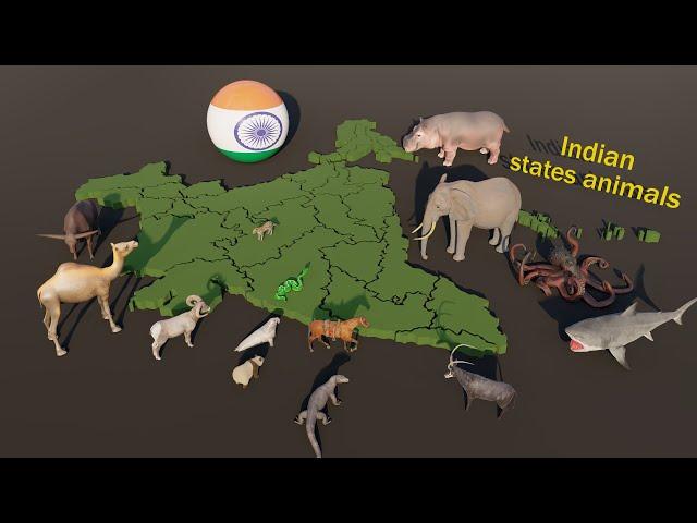 Indian states animals #animation