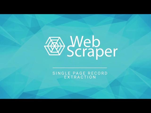 Web Scraper multiple record extraction tutorial