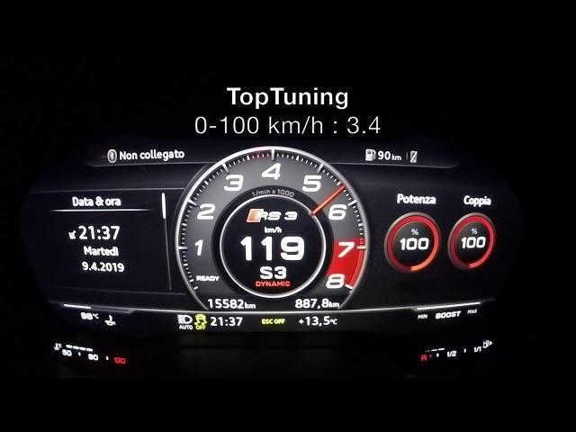 Rimappatura Audi RS3 2.5 TFSI 400cv By TopTuning Treviso