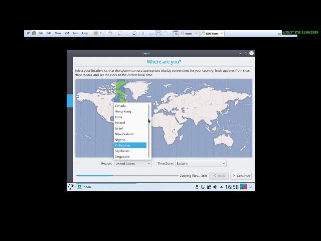 Install Linux KDE Neon via VMWare Workstation pro