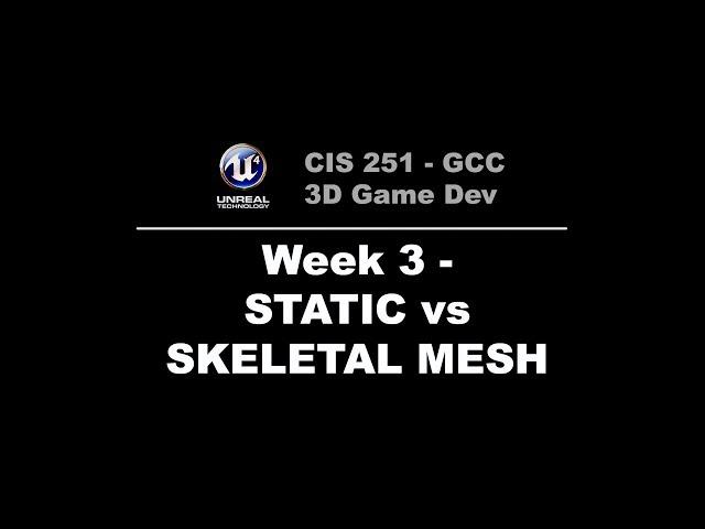 Static vs Skeletal Meshes