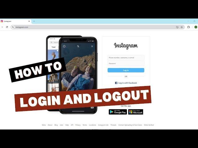 How to Log In & Log Out of Instagram on Laptop/PC | Quick Tutorial 