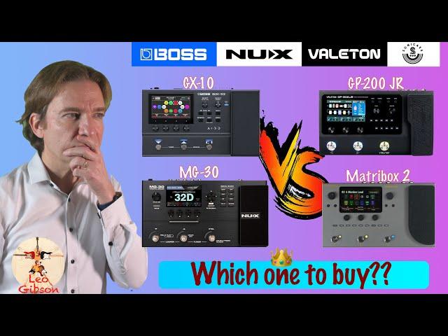 BOSS GX-10 vs GP-200 jr vs NUX MG-30 vs Mtribox 2: which one to buy?