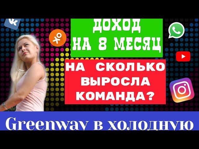 Бизнес с Greenway. Результат работы и мой доход за 8 месяц. Гринвей в холодную через интернет.