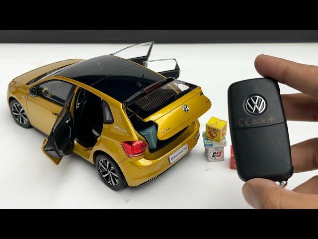 Car Unboxing - Volkswagen Polo 1:18 Scale Model with Openable Parts & Realistic Detailing