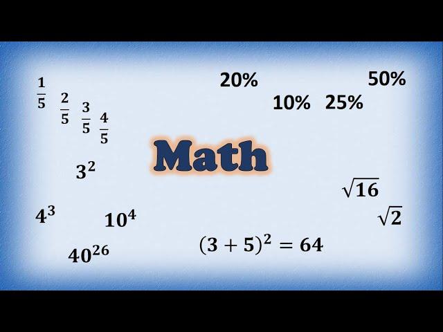 Учим математику на английском языке. Дроби. Степени. Проценты. Квадратный корень// #УчуАнглийский