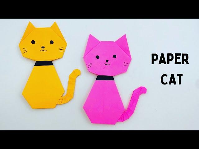 How To Make Easy Paper Cat For Kids / Nursery Craft Ideas / Paper Craft Easy / KIDS crafts