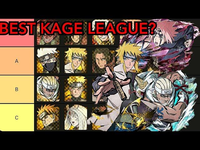 KAGE LEAGUE UNITS TIER LIST (NARUTO BLAZING) NARUTO ULTIMATE NINJA BLAZING