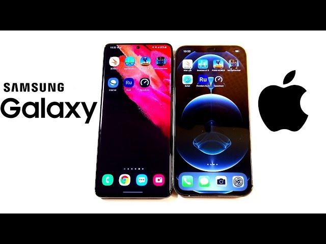 Galaxy S21 Ultra vs iPhone 12 Pro Max Speed Test!