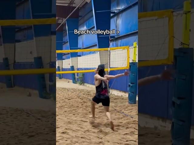 Am I a beach volleyball player now? #volleyballplayer #volleyballworld #volleyball