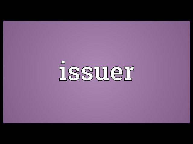 Issuer Meaning