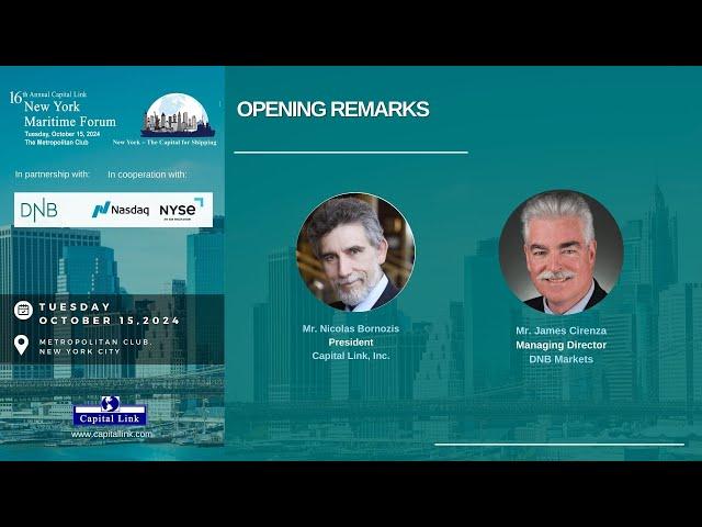 2024 16th Capital Link New York Maritime Forum - Opening Remarks