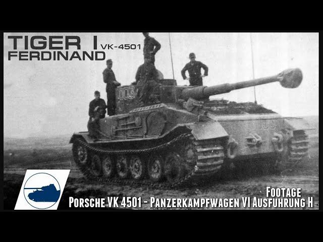 Rare Tiger I Ferdinand vk 4501(p) / Ausf.H prototype - footage.