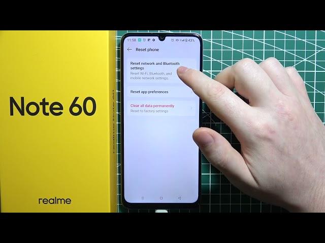 Realme Note 60: How to Reset Network Settings