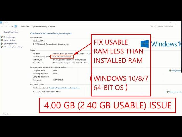 How To Fix Usable Ram Less Than Installed Ram On Windows | Best Working Method In 2024