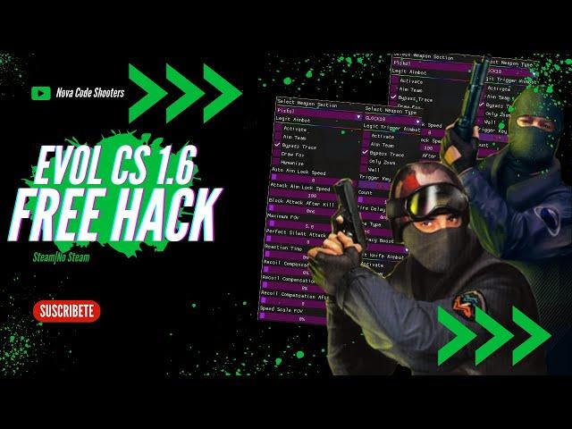 EL MEJOR (HACK | MOD MENU) Para Counter-Strike 1.6 Steam | No Steam WALL | AIM Evol 2023 