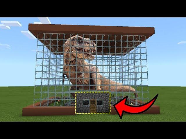 MCPE: How To Live Inside a T-Rex Farm