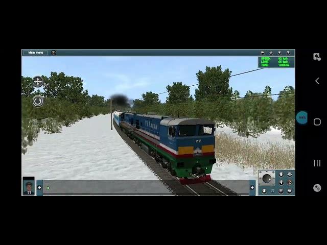 2тэ10мд-2316 ждя с пассажирскими вагонами. Trainz android