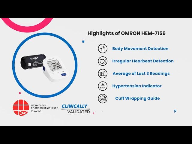 Watch out for Omron's All New Blood Pressure Monitor HEM 7156