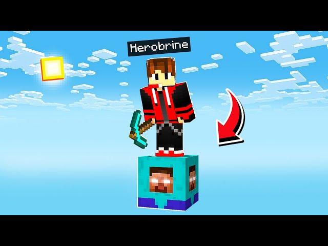 Minecraft, But It's Only One HEROBRINE Block