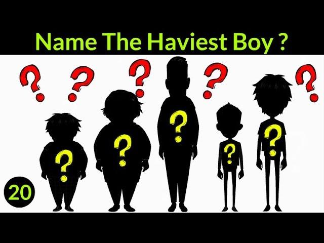 (Video # 20) Who is the Heaviest Brother? Tricky Riddle Puzzle for kids