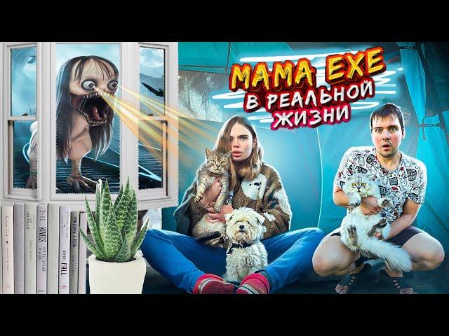 MAMA.EXE В РЕАЛЬНОЙ ЖИЗНИ НАША СОСЕДКА | НОЧЬ В ПАЛАТКЕ С КОТАМИ И СОБАКОЙ