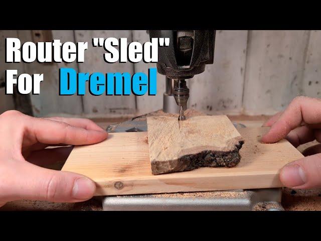 Make Flat Slabs With A Dremel From Any Type Of Wood (Router "Sled")