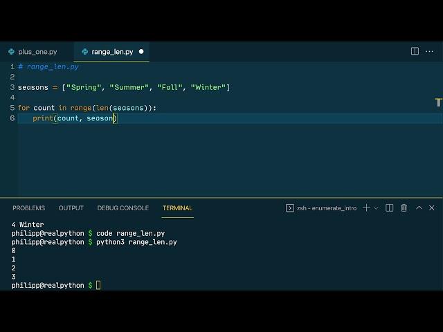 Using Python enumerate() With for Loops
