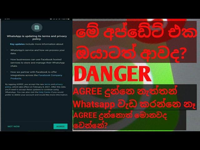 Whatsapp New privacy policy update 2021 in Sinhala | Wow tech | Sinhals