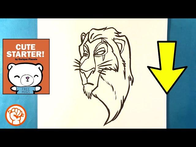 How to Draw Scar  Drawing  Lion King - Easy Pictures to Draw