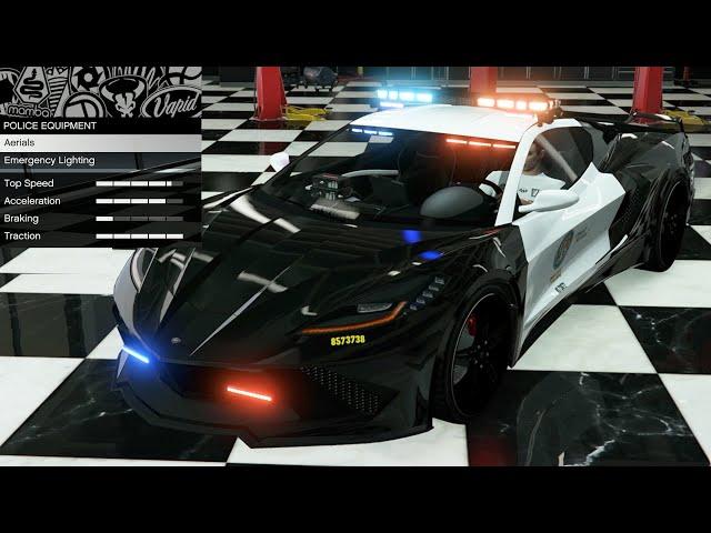 GTA 5 - DLC Vehicle Customization - Invetero Coquette D10 Pursuit (Corvette C8 Police Car)