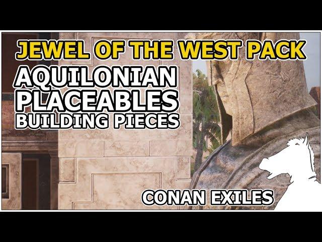 AQUILONIAN Building pieces, Placeables | The Jewel of the West Pack DLC PREVIEW | CONAN EXILES