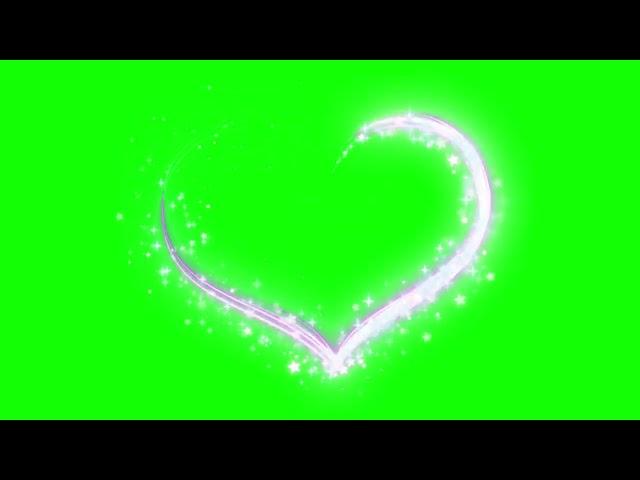 Megical heart green screen || love green screen no copyright