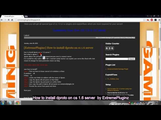 How to install dproto.dll on cs 1.6 server [ExtremePluginz]