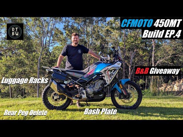 CFMOTO 450MT Budget Adventure Build EP.4 | Bash Plate, Luggage Racks, Case Saver & More | GIVEAWAY!