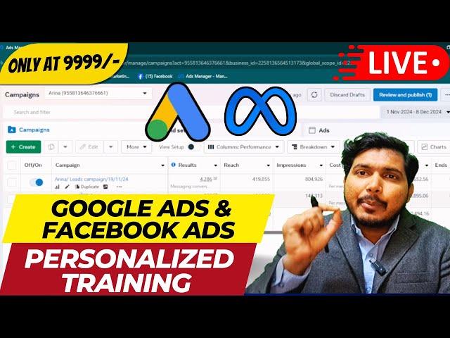 Live Facebook Ads Personalized Training  Facebook Ads Course for Beginner