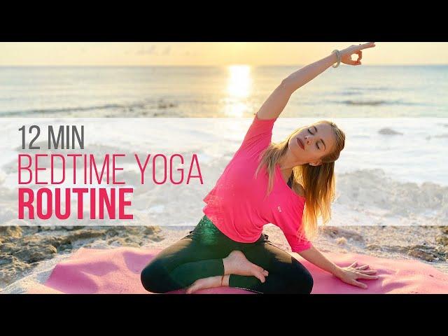 12 min Bedtime Yoga Routine| Gentle Yoga & Breathing to Unwind| Yoga with Yana