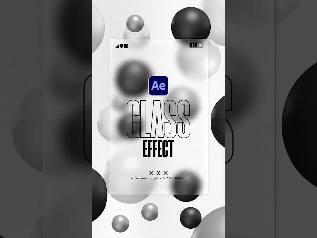 Create Cinematic Glass Morphism Effects in After Effects