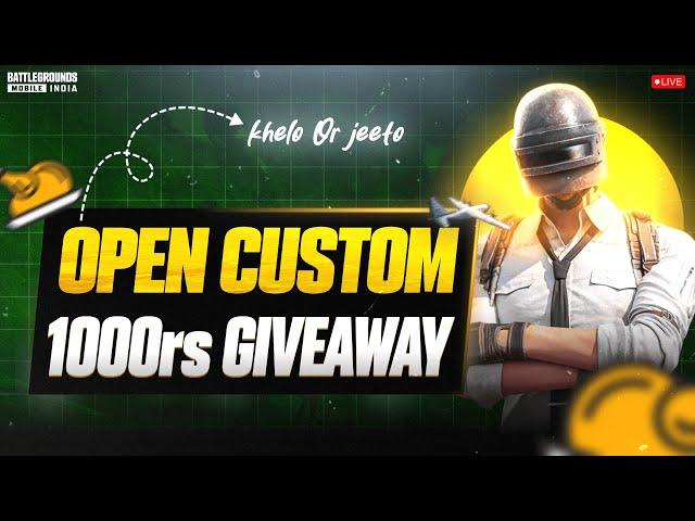 [HINDI] [BGMI] LIVE  BGMI OPEN CUSTOM ROOMS | VIRELAPP GIVEAWAY