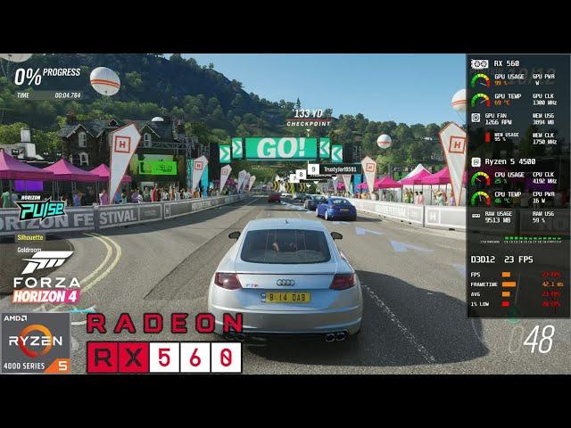 Forza Horizon 4 | RX 560 4GB + Ryzen 5 4500