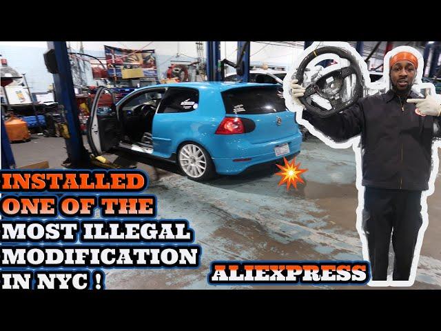 Installing one of the Most Illegal Mods in NYC | Upgraded Carbon Fiber for Golf Mk5!