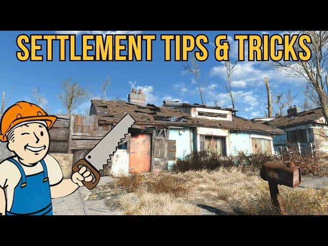 Fallout 4 Settlement Building Tips and Tricks NO MODS