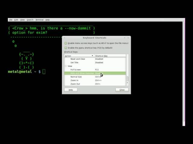 Shortcut Keys in Gnome-Terminal - Linux - BASH