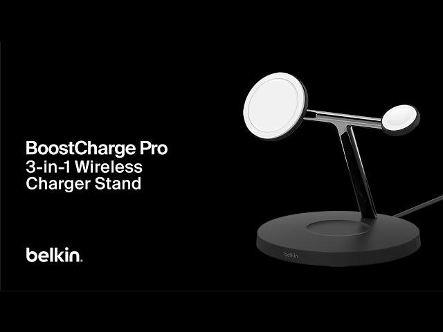 Belkin BoostCharge Pro 3-in-1 Wireless Charger with Official MagSafe Charging 15W